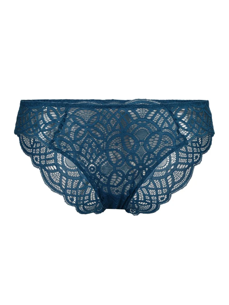Silp in pizzo - blu