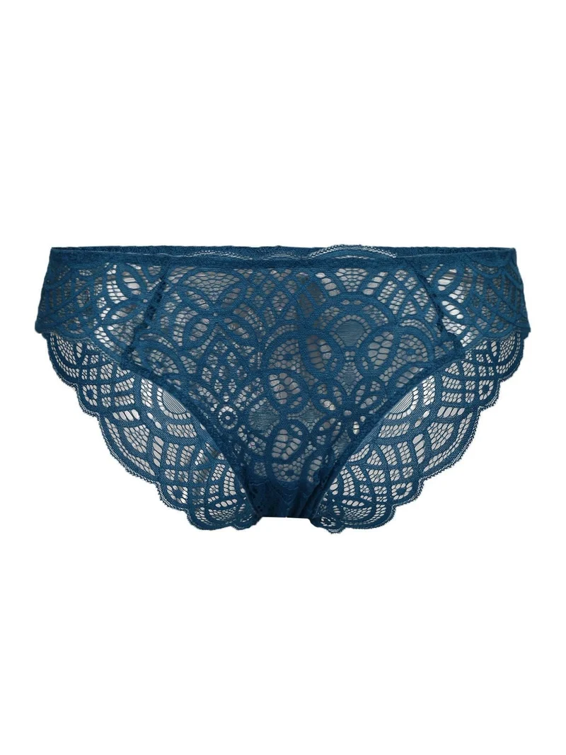 Silp in pizzo - blu