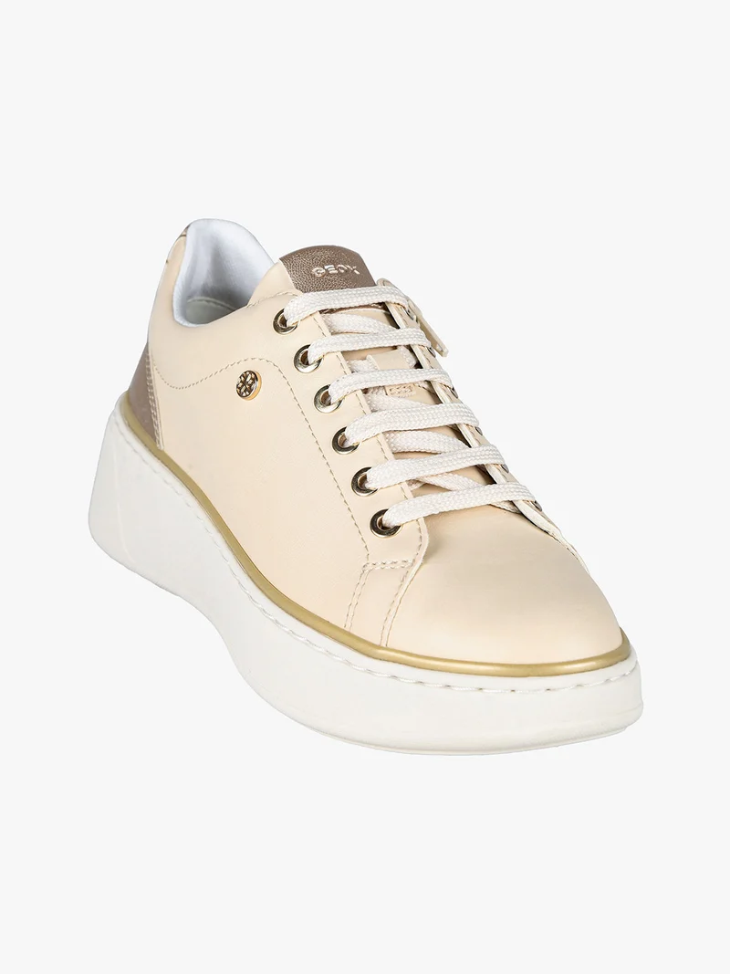 D SUNNETTY A Sneakers donna con zeppa - beige