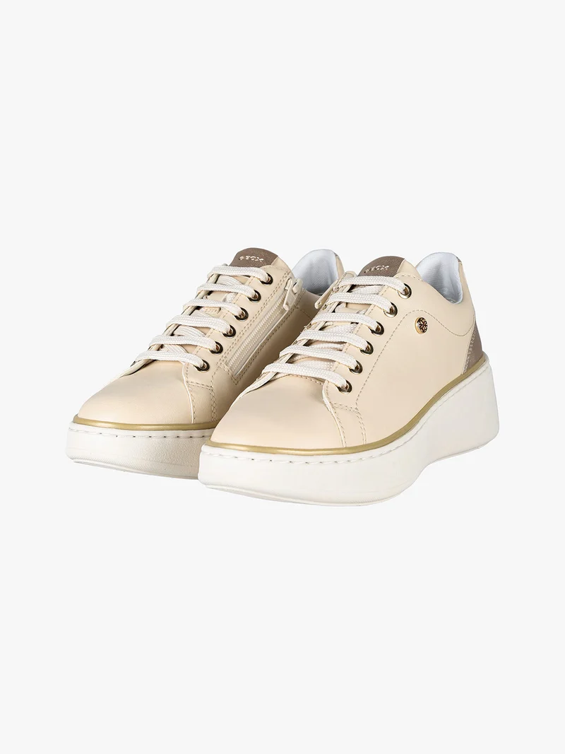 D SUNNETTY A Sneakers donna con zeppa - beige