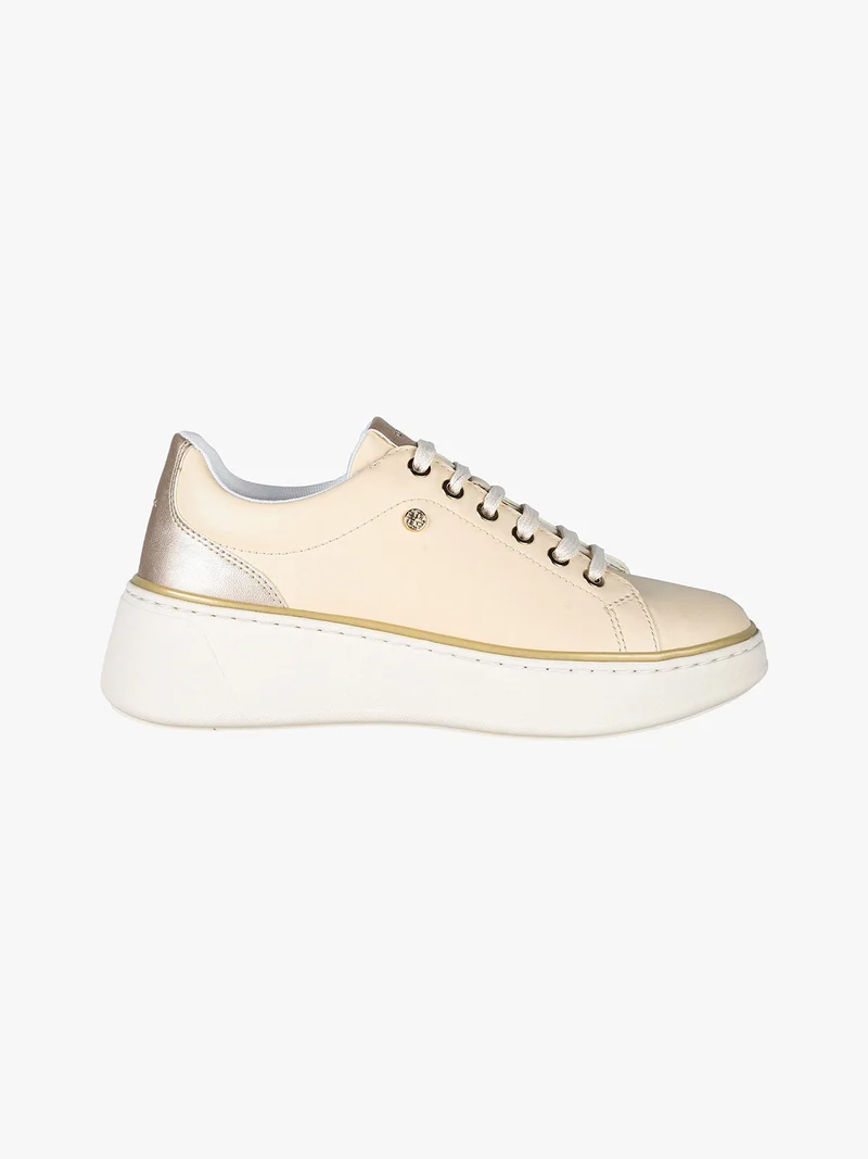 D SUNNETTY A Sneakers donna con zeppa - beige