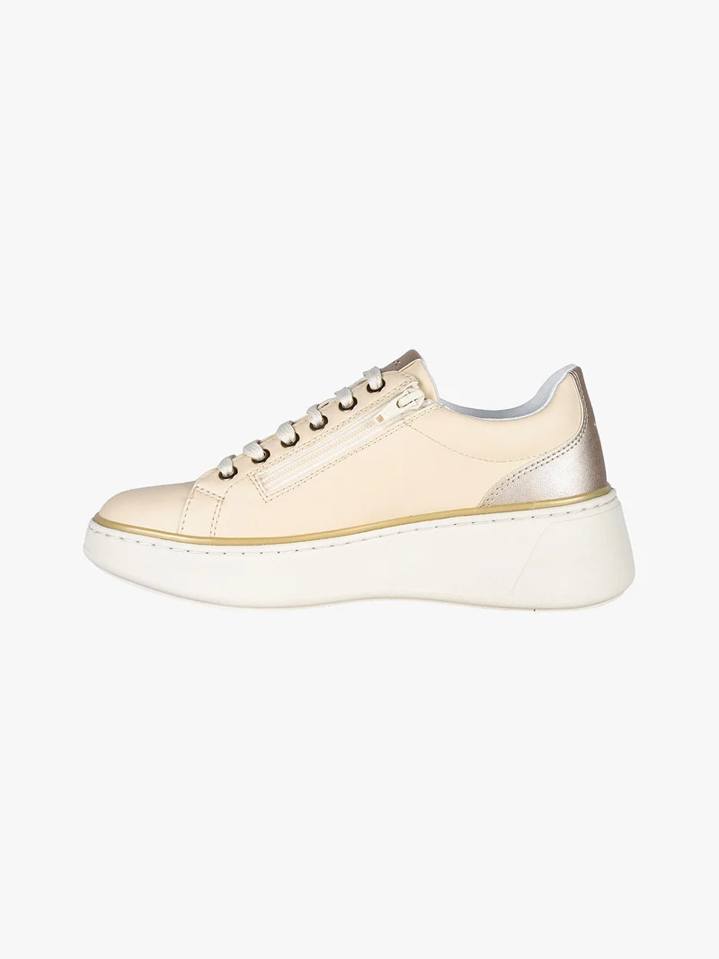 D SUNNETTY A Sneakers donna con zeppa - beige