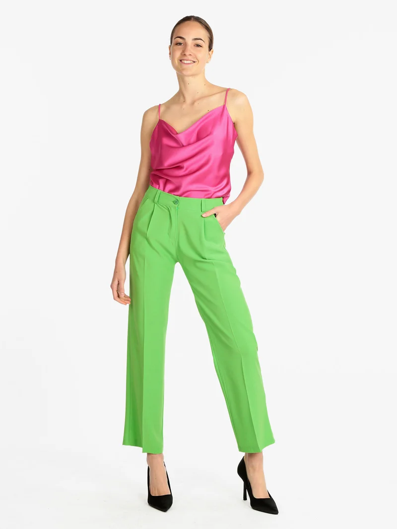 Pantaloni a gamba larga da donna - mela