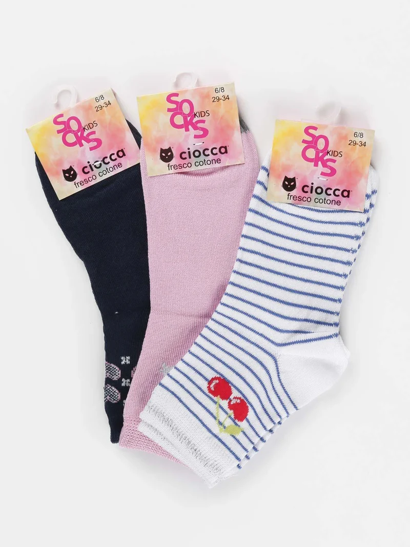 Calze bambina confezione 3 paia - rosa