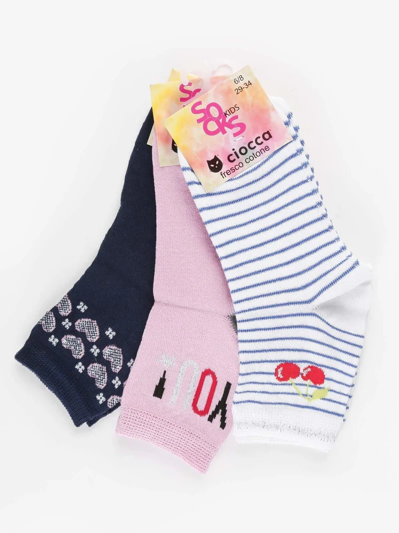 Calze bambina confezione 3 paia - rosa