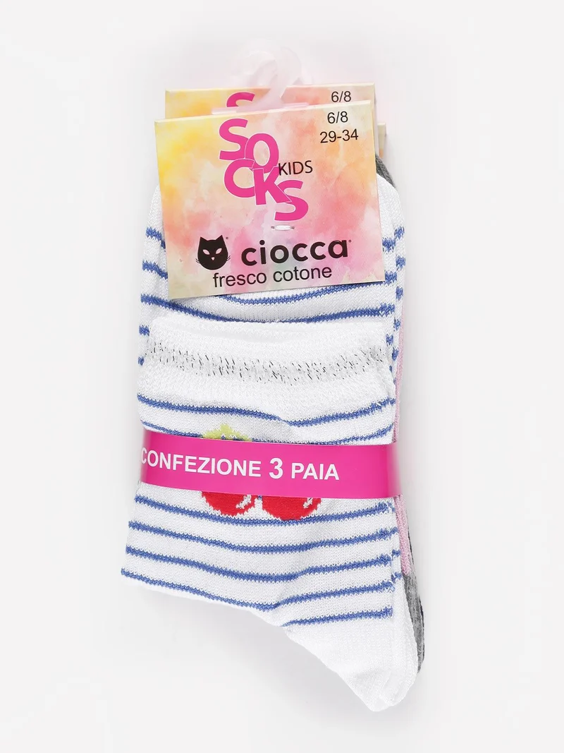 Calze bambina confezione 3 paia - rosa