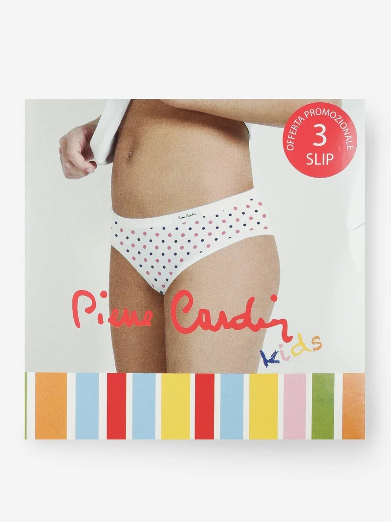 Tris di slip da bambina in cotone - bianco