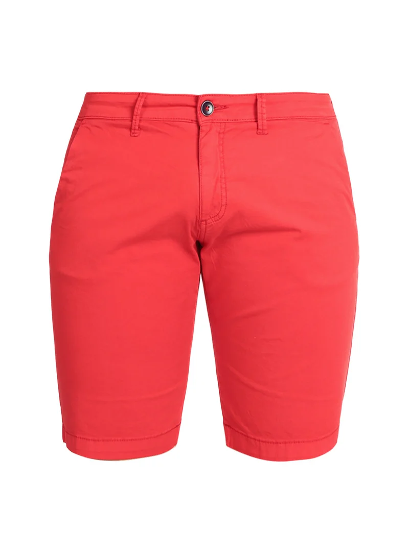 Bermuda da uomo in cotone - rosso