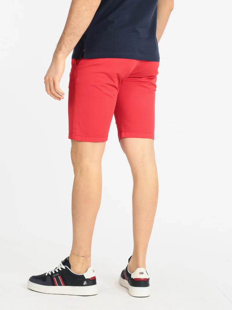 Bermuda da uomo in cotone - rosso
