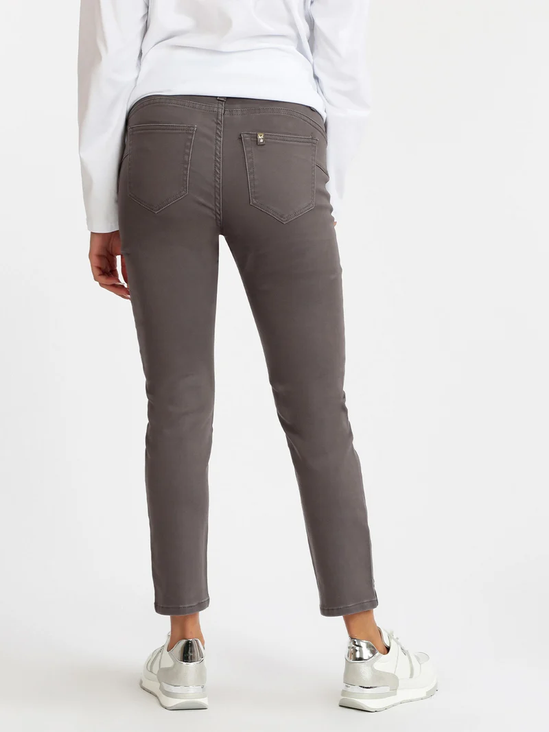 Pantalone donna a vita alta - grigio