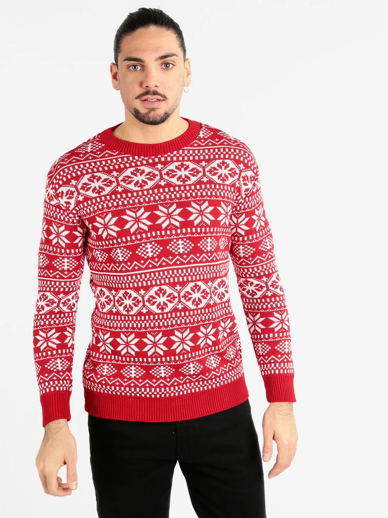 Maglione da uomo natalizio - rosso