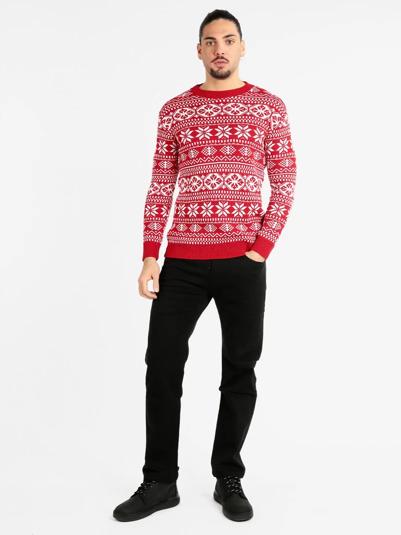 Maglione da uomo natalizio - rosso