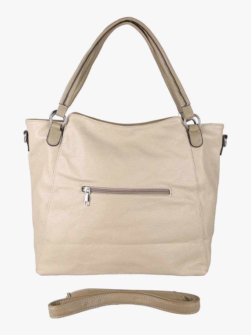 Borsa hobo da donna con doppi manici - taupe