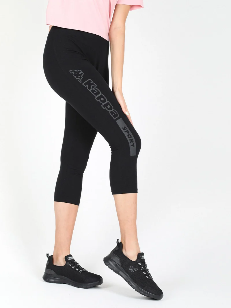 Leggings donna sportivi a 3/4 skin fit - nero