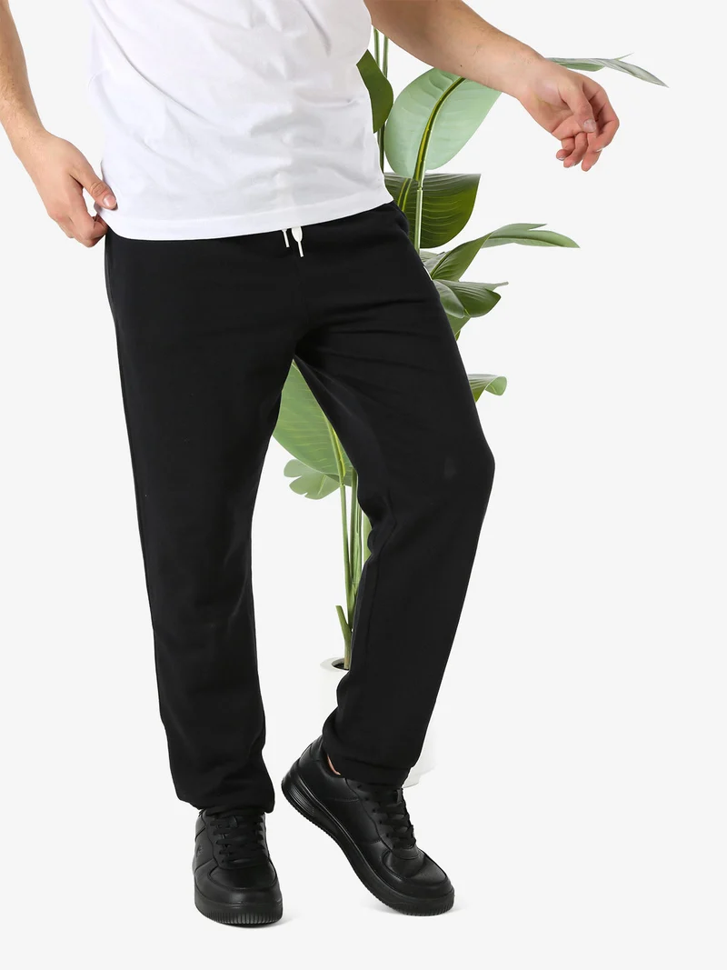Pantaloni sportivi da uomo con coulisse - nero