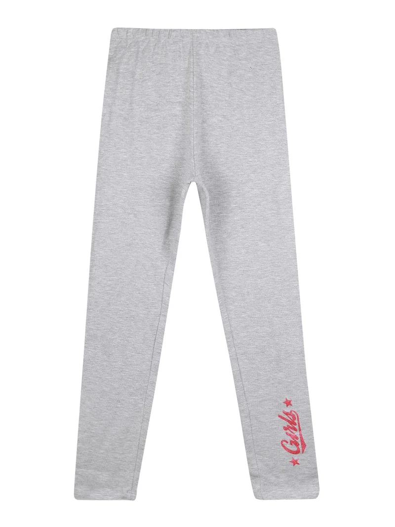 Leggings grigi con scritta bimba - grigio