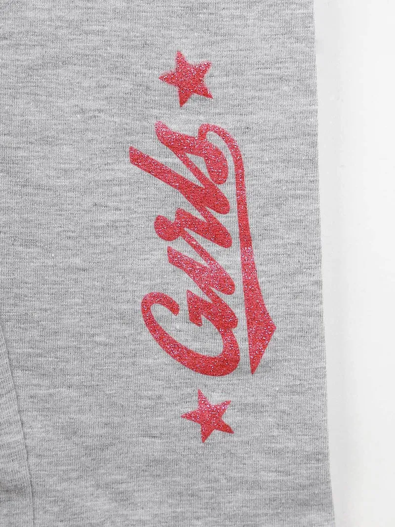 Leggings grigi con scritta bimba - grigio