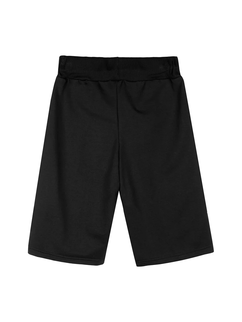 Bermuda sportivi da ragazzo con coulisse - nero
