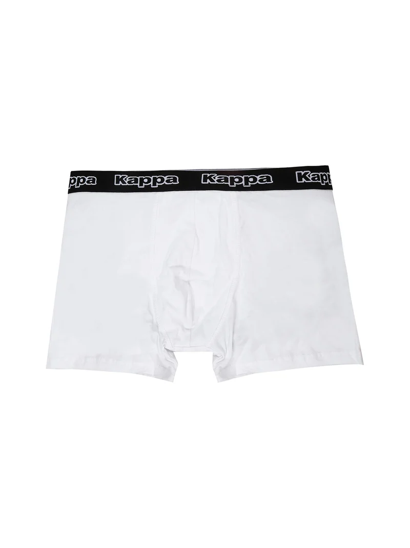 Boxer uomo in cotone con scritta - bianco