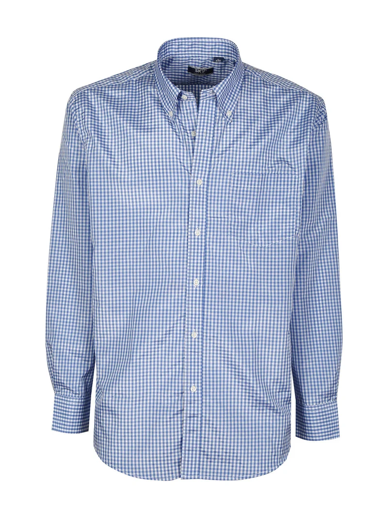 Camicia uomo regular fit a quadretti - azzurro