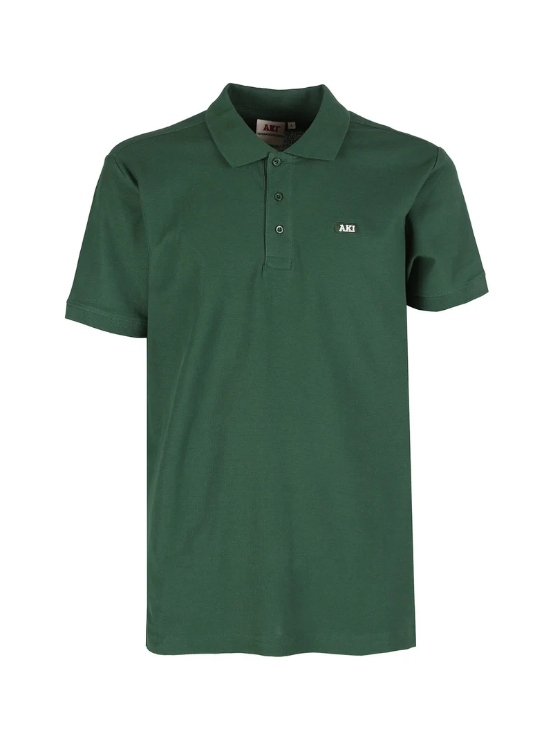 Polo da uomo in cotone a maniche corte - verde