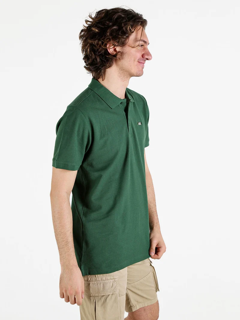 Polo da uomo in cotone a maniche corte - verde