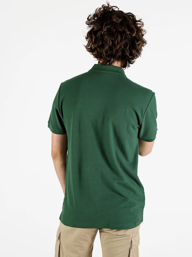 Polo da uomo in cotone a maniche corte - verde