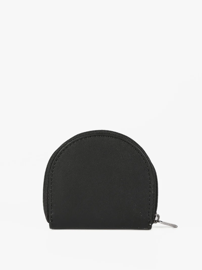 Portamonete in pelle - nero