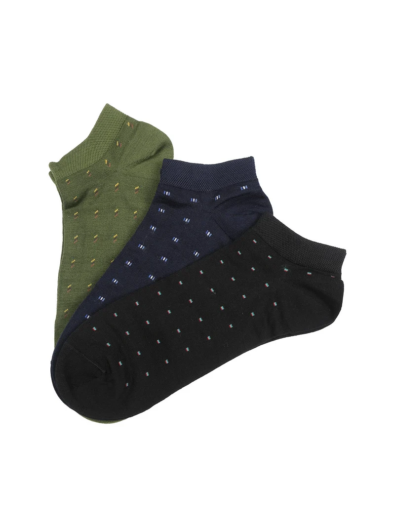 Confezione da 3 paia di calze uomo in filo di scozia - blu scuro