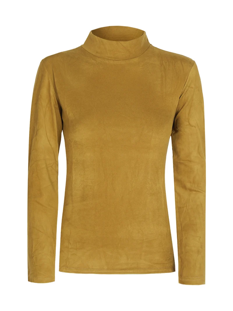 Maglia lupetto donna - senape