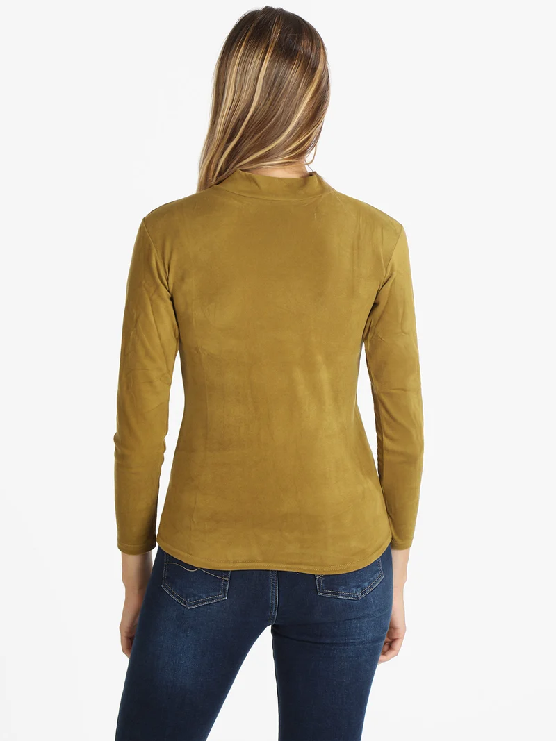 Maglia lupetto donna - senape