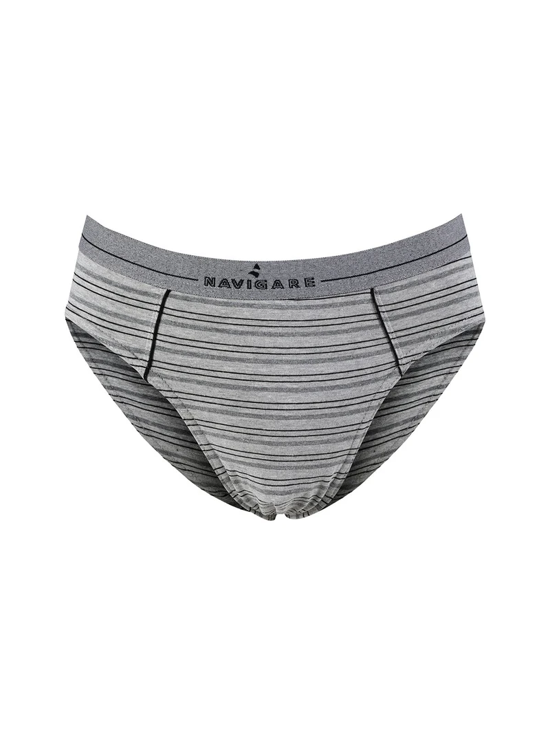 Slip uomo rigati in cotone jersey - grigio