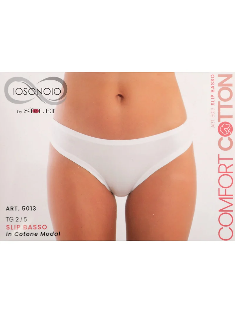 Slip donna a vita bassa in cotone - bianco
