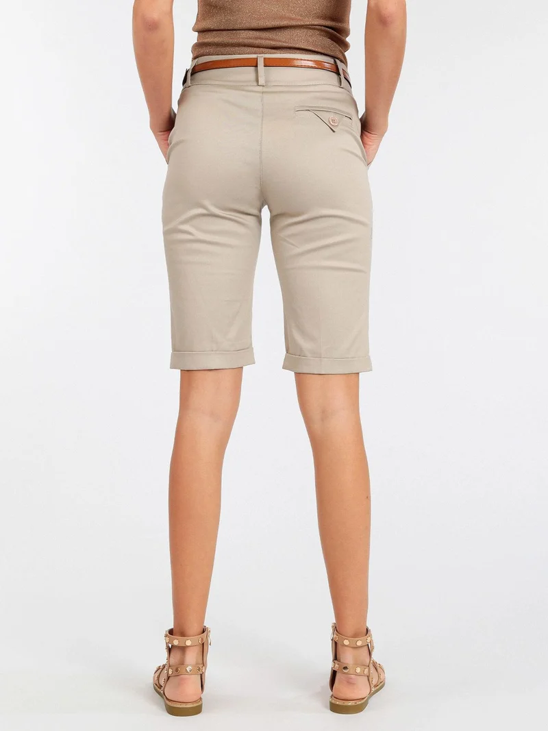 Pantaloni pinocchietto da donna in cotone - beige