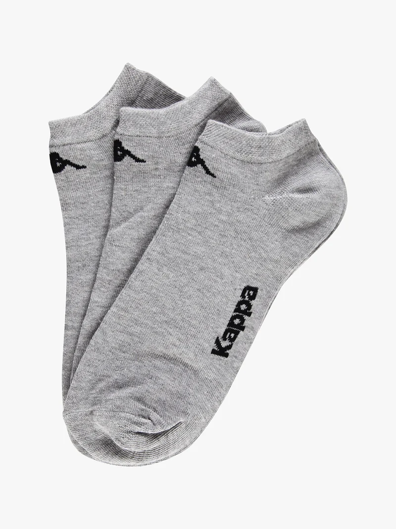 Calze corte in cotone jersey 3 pezzi - grigio chiaro