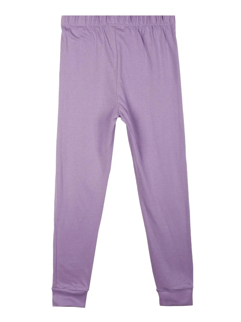 pigiama lungo in cotone bimba - lilla