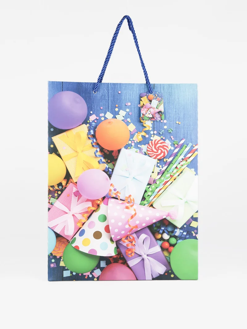 Sacchetto regalo grande 42 x 32 x 11 cm - blu