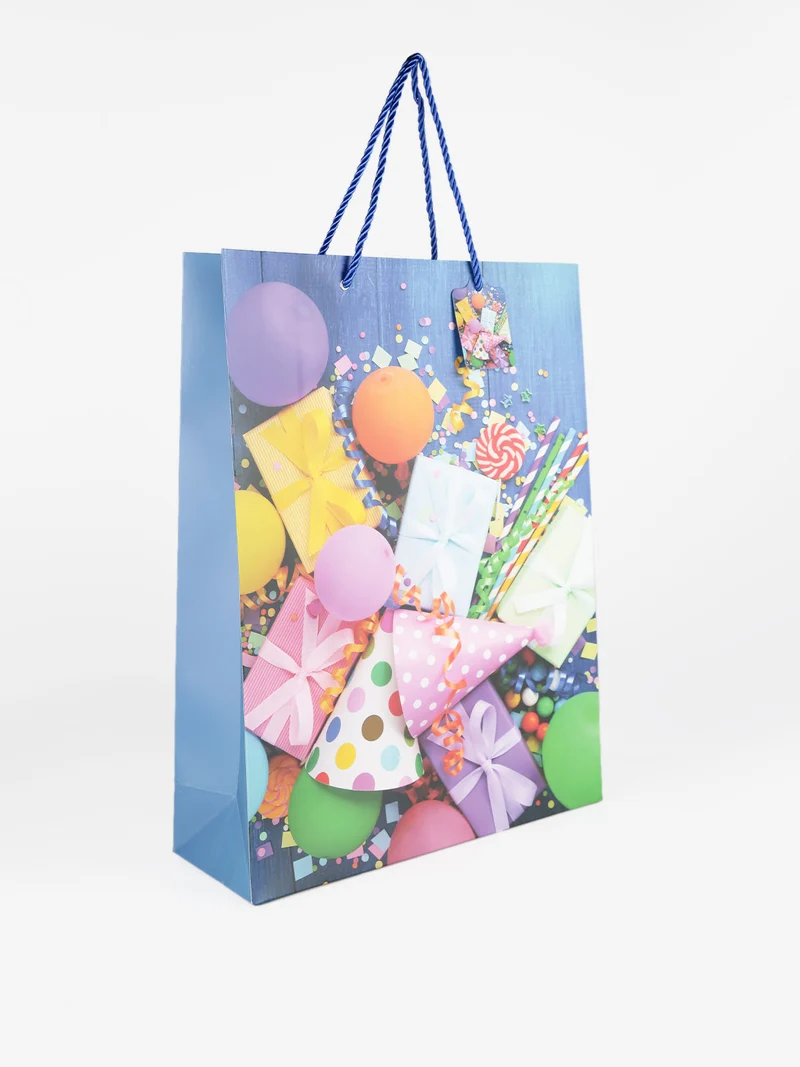Sacchetto regalo grande 42 x 32 x 11 cm - blu