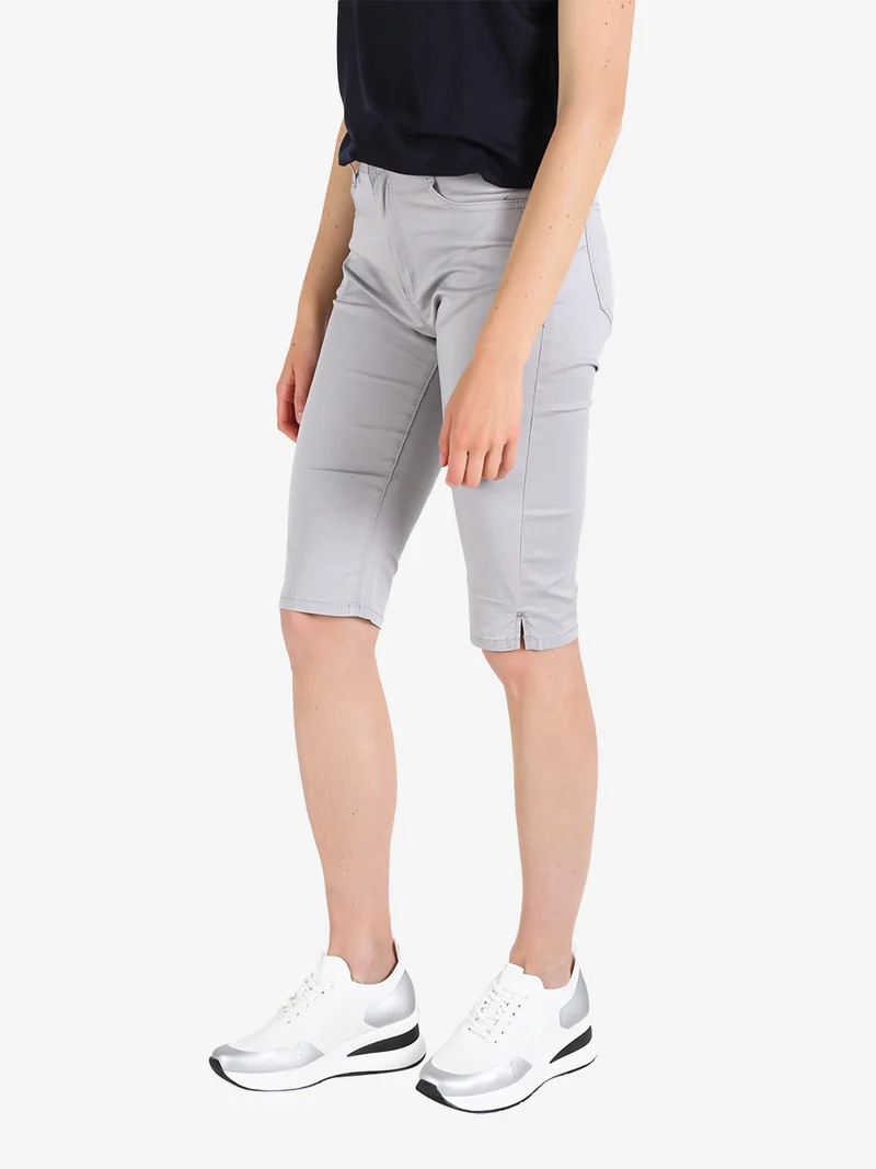 Bermuda da donna in cotone - grigio