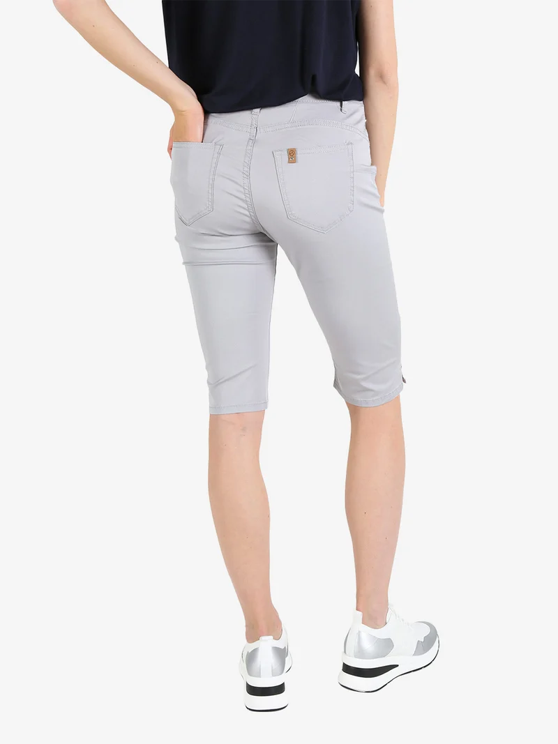 Bermuda da donna in cotone - grigio