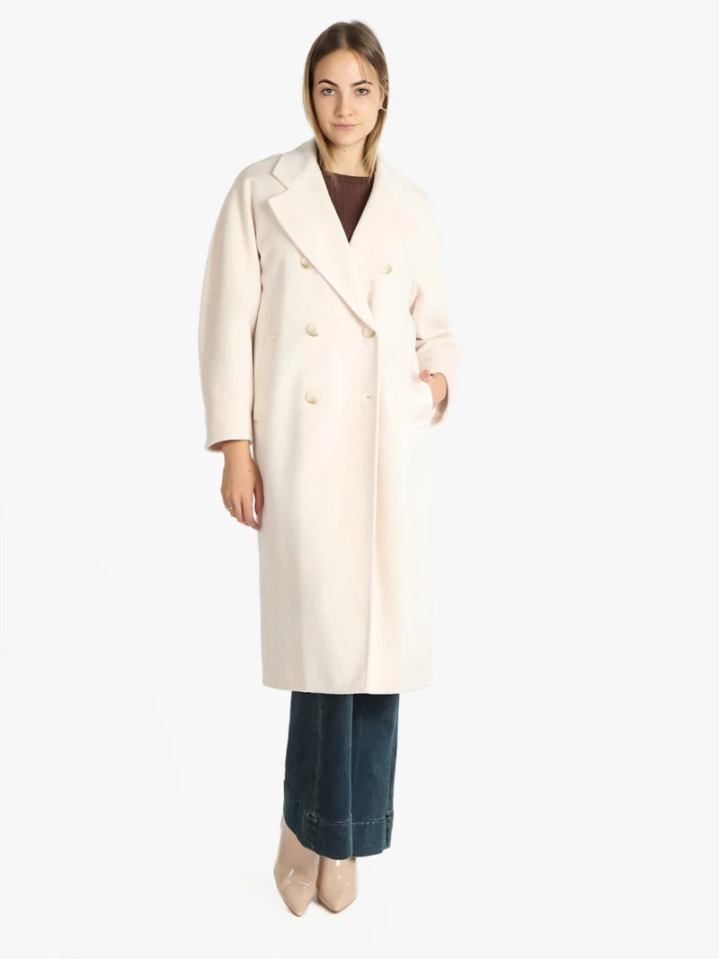 Cappotto lungo doppiopetto donna - beige