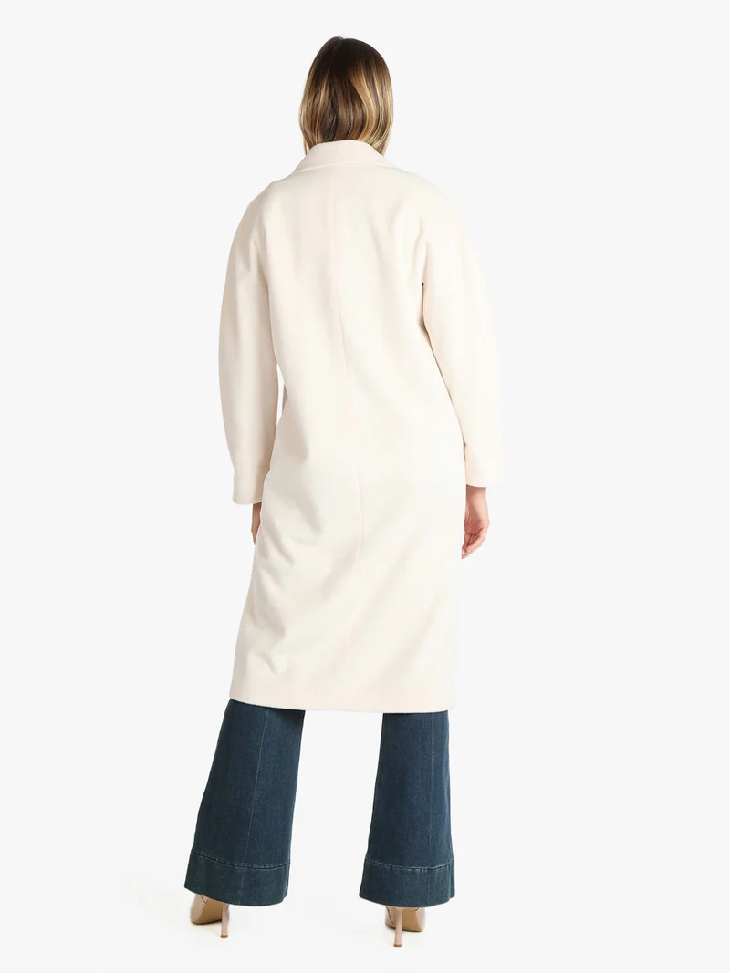 Cappotto lungo doppiopetto donna - beige