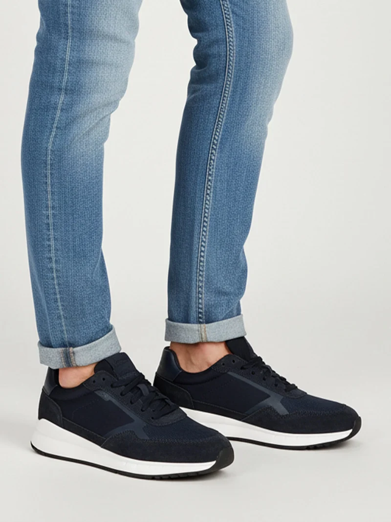 U BRANTHON A Sneakers in pelle scamosciata da uomo - blu scuro