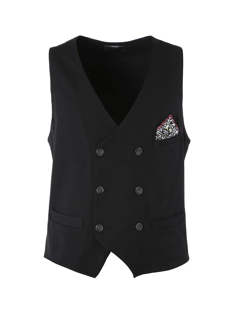Gilet da uomo con chiusura a doppiopetto - nero