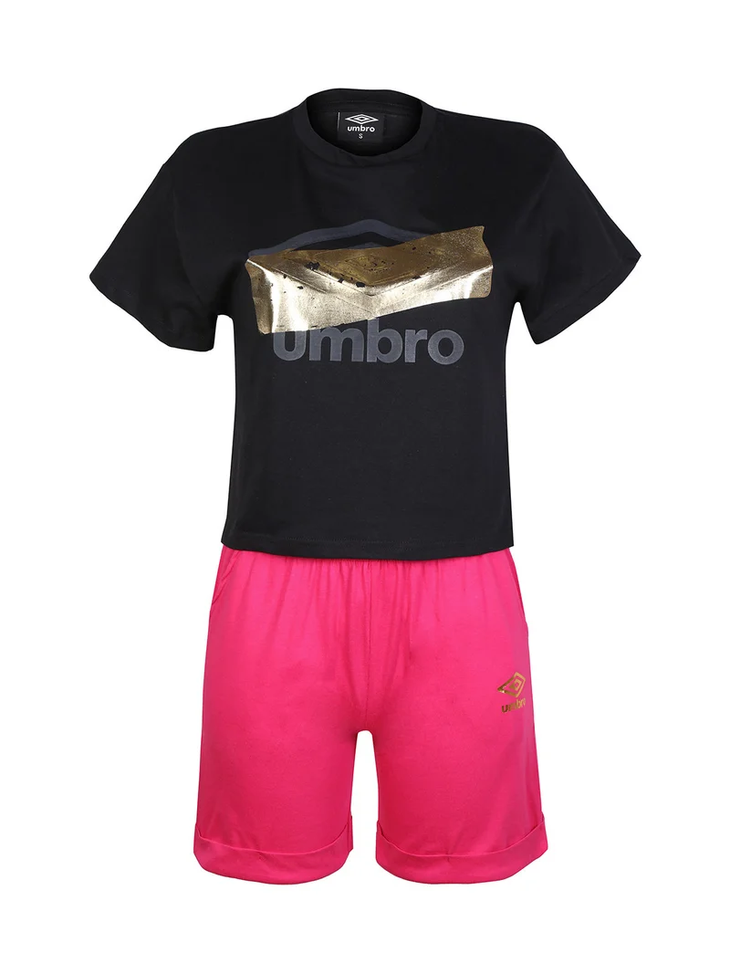Completo corto 2 pezzi da donna - fucsia