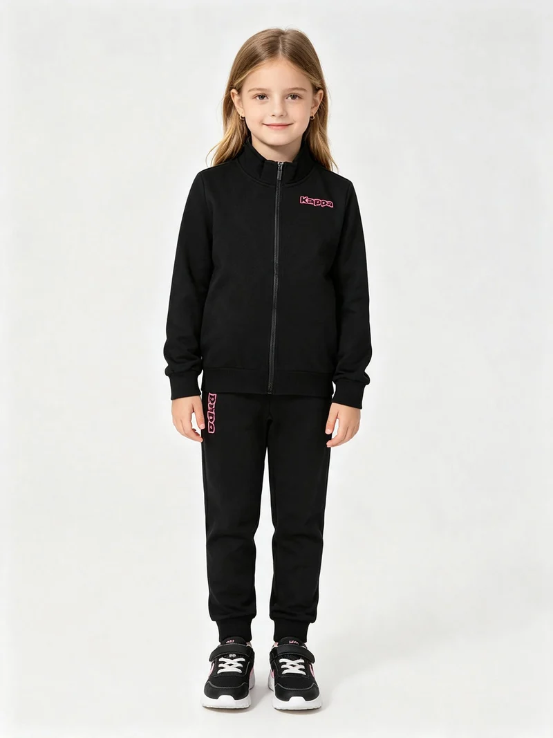 Completo da bambina 2 pezzi con zip - nero