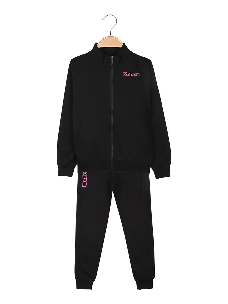 Completo da bambina 2 pezzi con zip - nero