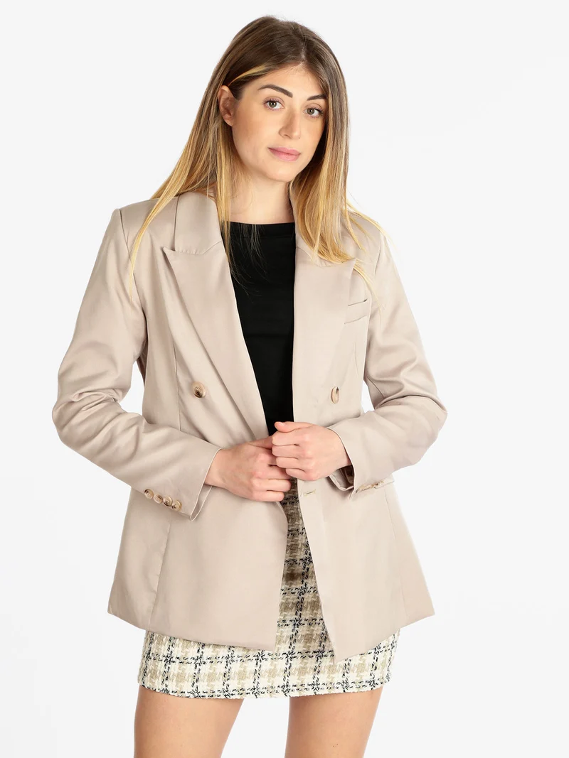 Blazer donna doppiopetto - khaki