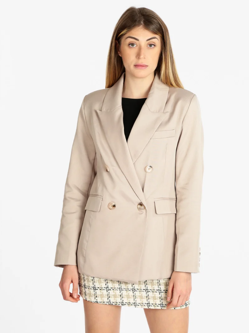 Blazer donna doppiopetto - khaki