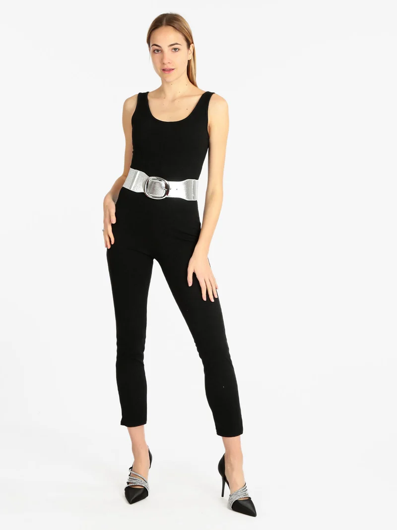 Jumpsuite donna aderente - nero